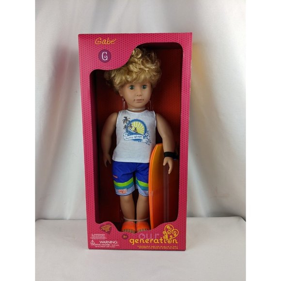 Our Generation Toys New Our Generation Boy Doll Gabe Surfer Boy 8